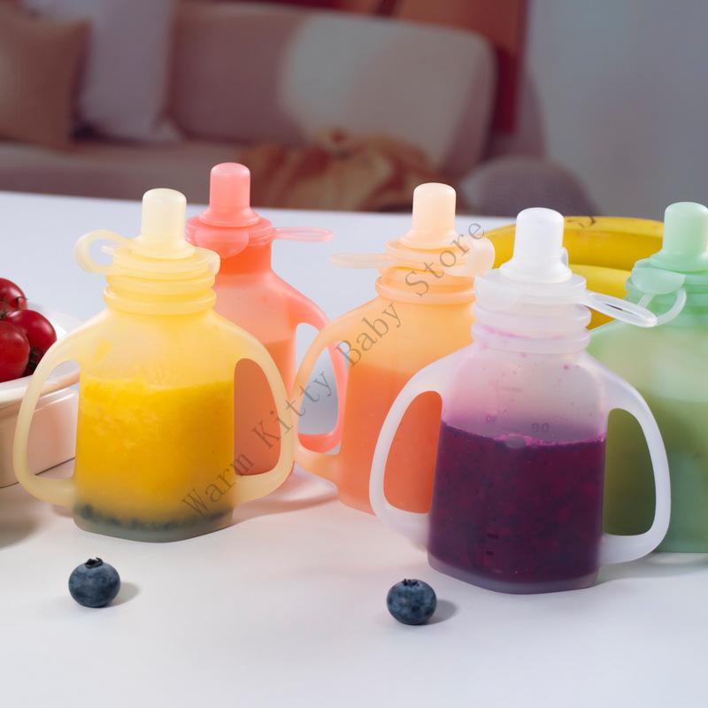 Puree Baby Food - 110ml Reusable SIlicone Baby Bag Squeeze