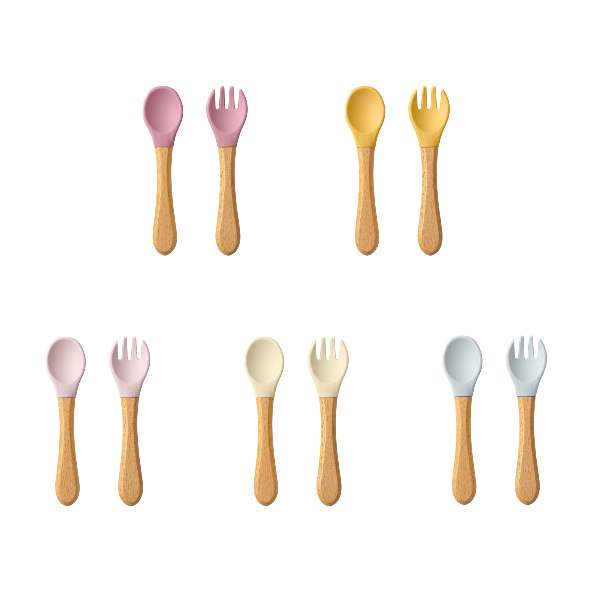 Baby Food Dispensing Spoon - 2PCS Baby Learning Spoons Utensils Set