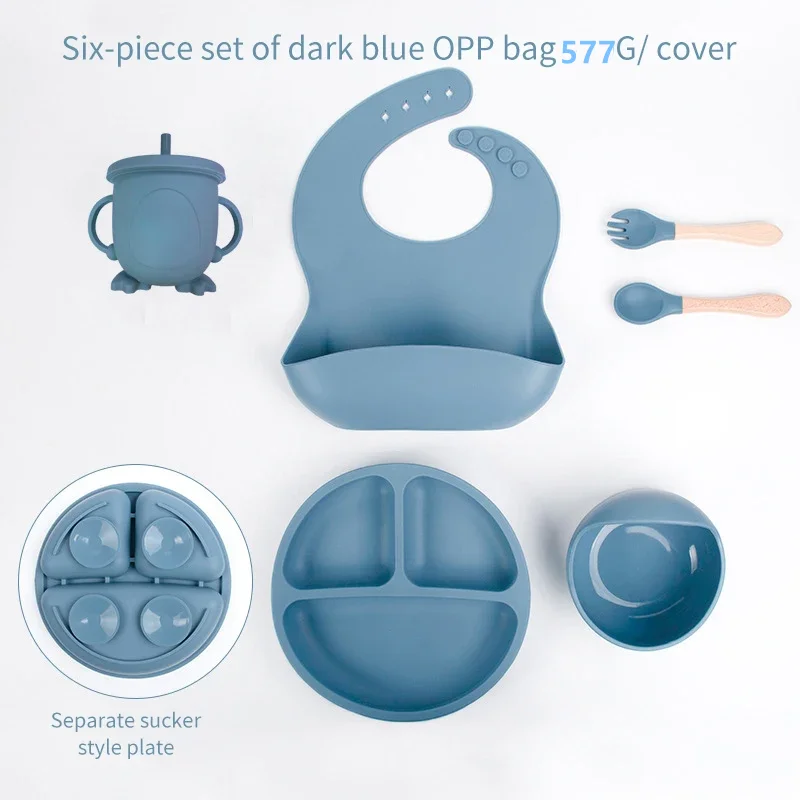 Baby Food Diary - 6 PCS Baby Meal Set Silicone