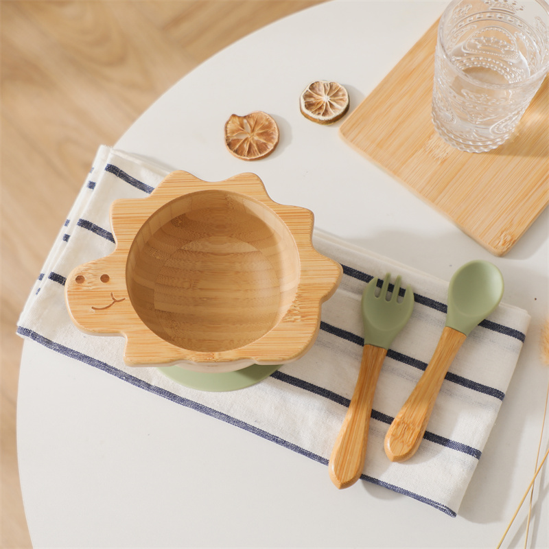 Baby Wooden Tableware Set Dino - Baby Food Dispensing Spoon 评论和价格