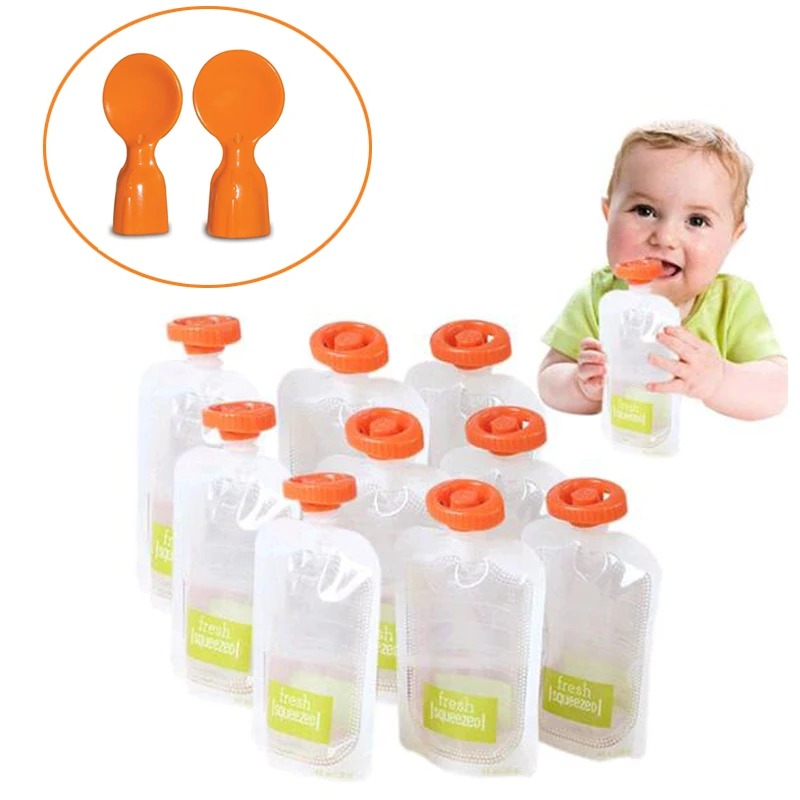 50Pcs Baby Food Storage Bag Ma - Baby Puree Pouch 评论和价格