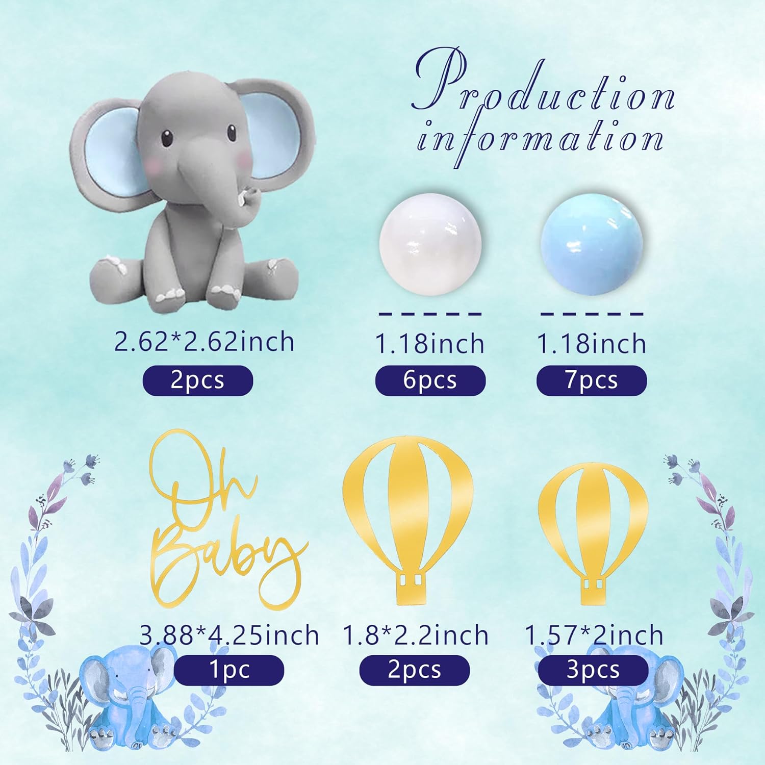 Elephant Cake Decoration Baby  - Baby Food Ideas 评论和价格