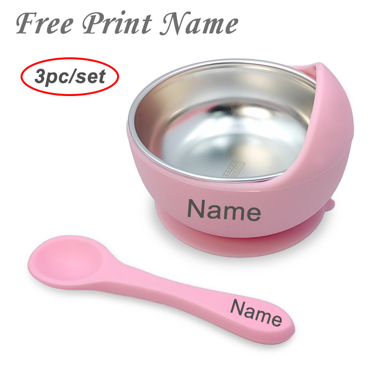 3Pcs Set Baby Feeding Bowl Wit - Baby Food Dispensing Spoon 评论和价格