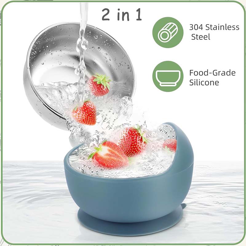 3Pcs Set Baby Feeding Bowl Wit - Baby Food Dispensing Spoon 评论和价格