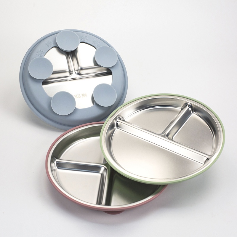 2pcs BPA Free Stainless Steel  - Plate Suction Toddler 评论和价格