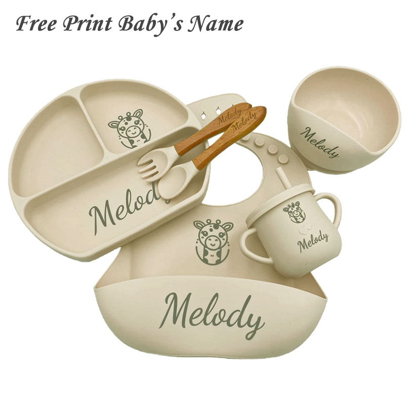Silicone Feeding Set Customize - Plate Suction Toddler 评论和价格