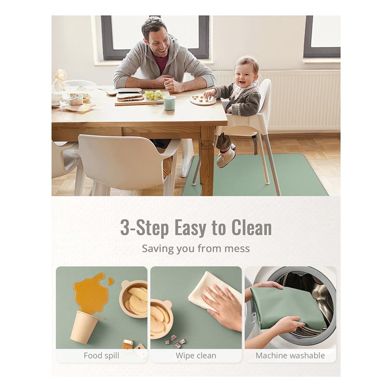 BEDW-Washable And Waterproof B - Highchair Splash Mat 评论和价格