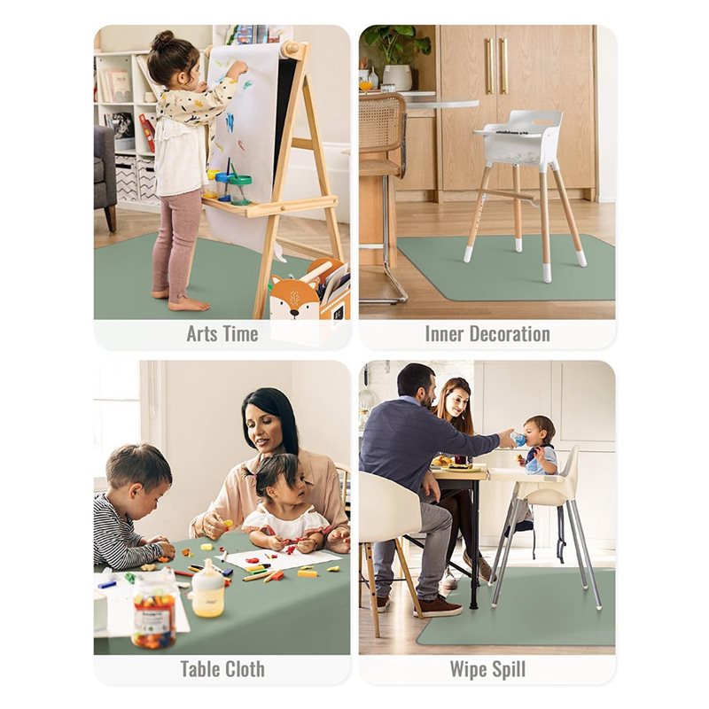 BEDW-Washable And Waterproof B - Highchair Splash Mat 评论和价格