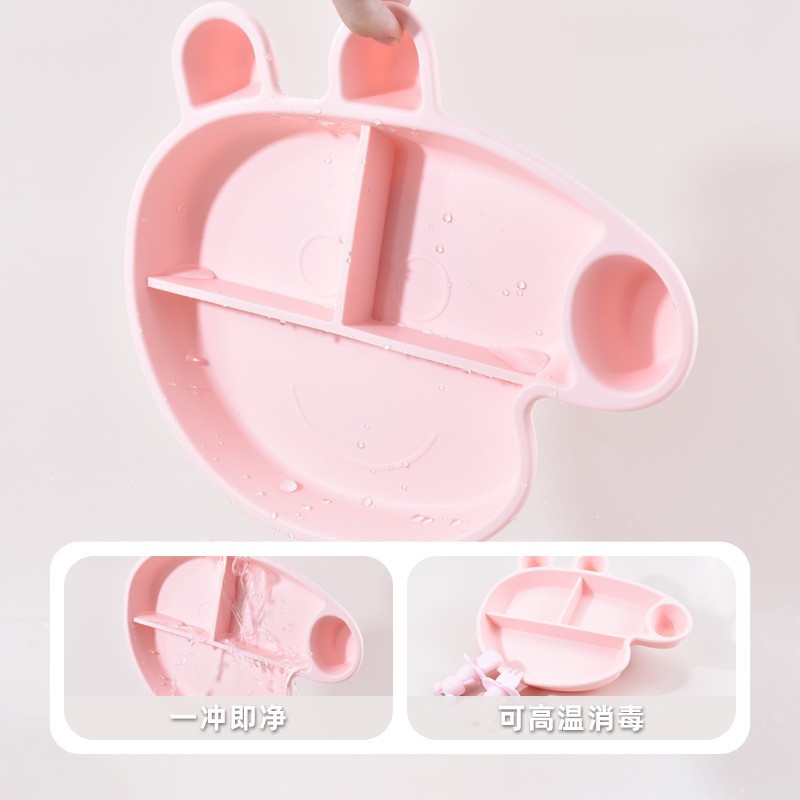 BPA freeCartoon Silicone Divid - Plate Suction Toddler 评论和价格