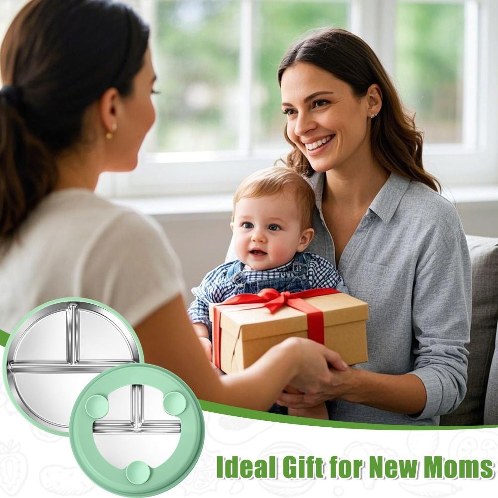 Stainless Steel Kids Plate wit - Plate Suction Toddler 评论和价格
