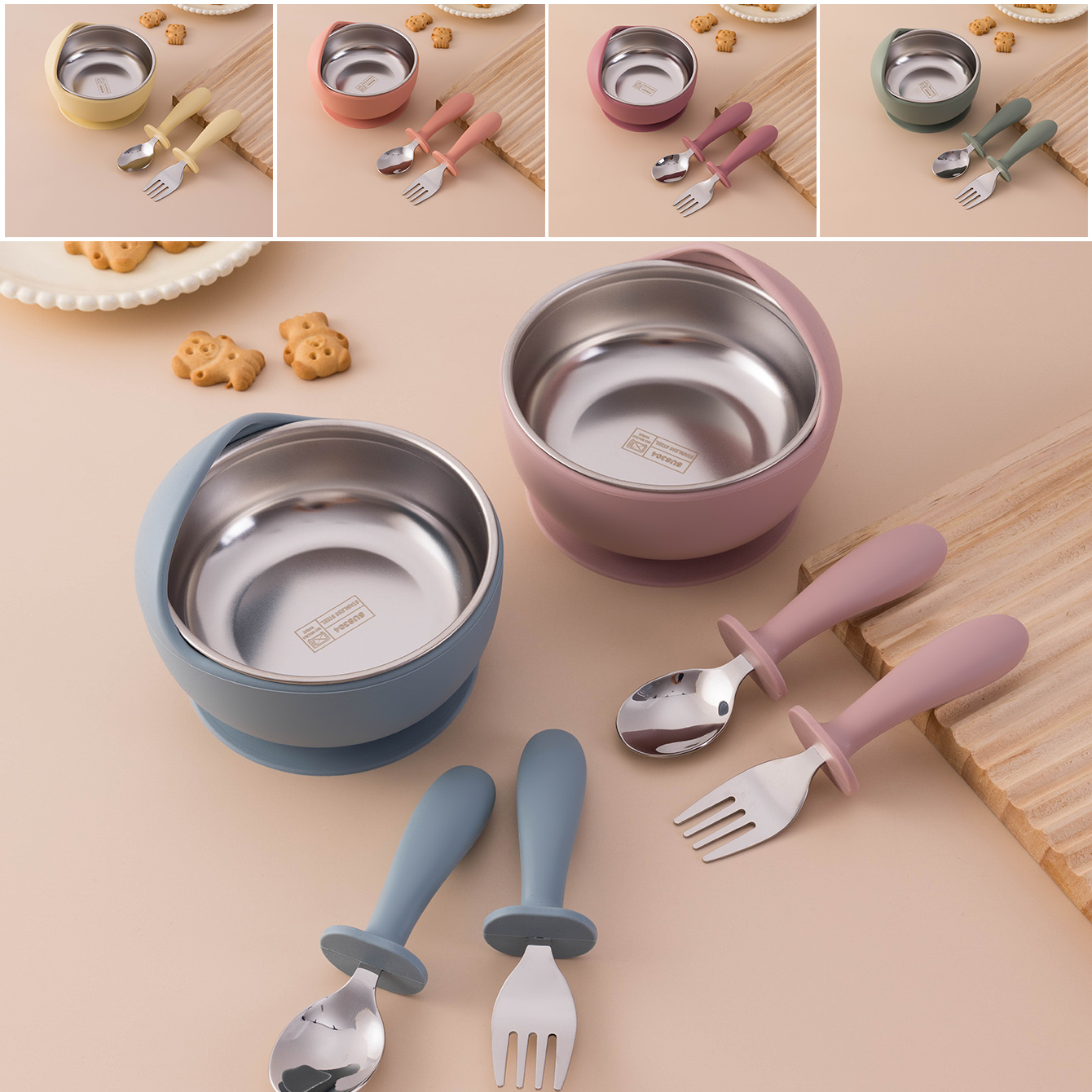 Color Kids 3PCS Stainless Stee - Baby Food Dispensing Spoon 评论和价格