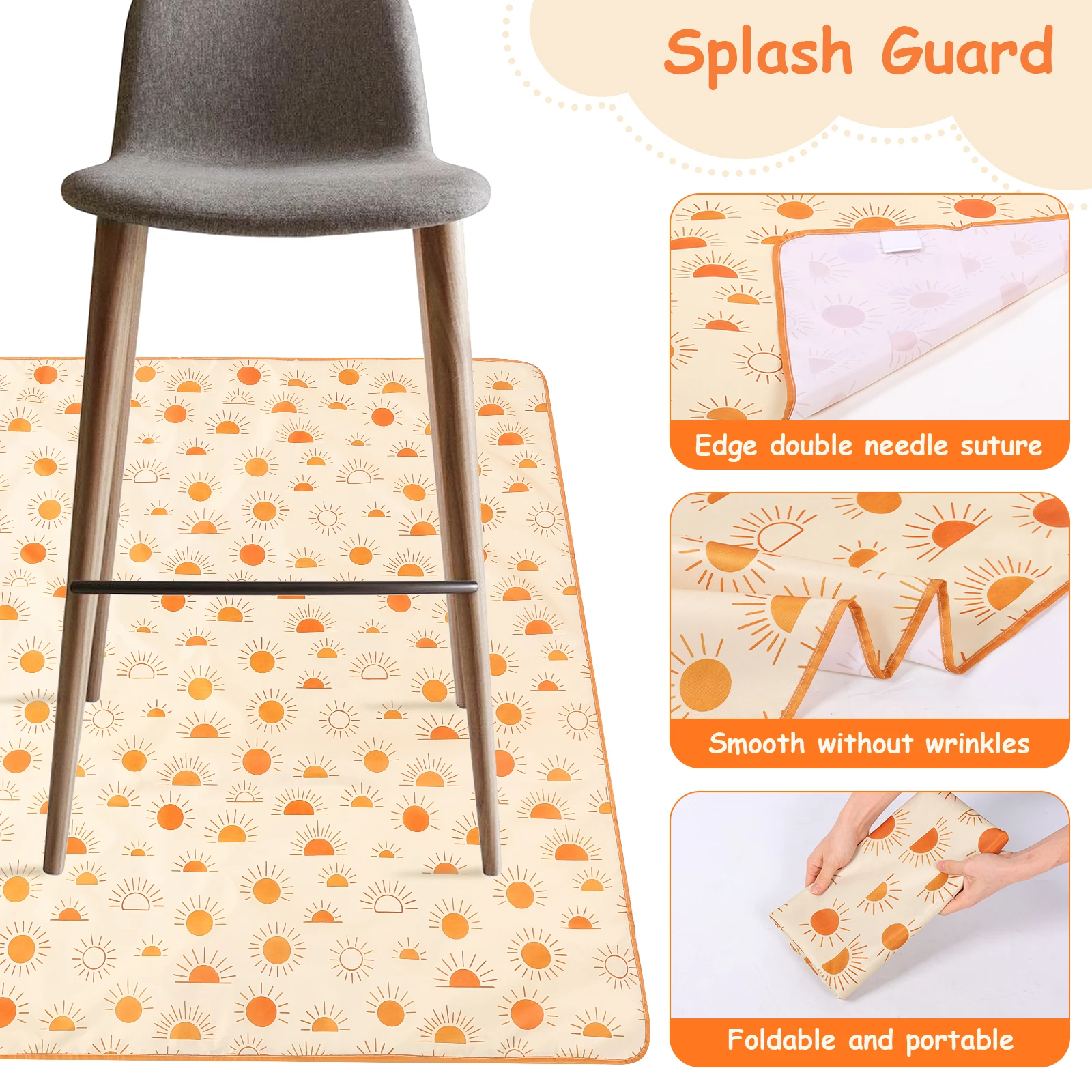 Baby High Chair Splat Mat Dini - Highchair Splash Mat 评论和价格