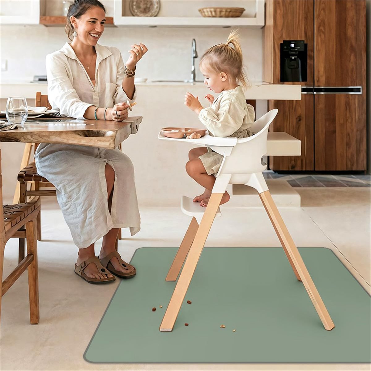 828 Mega Sale Baby Splat Mat f - Highchair Splash Mat 评论和价格