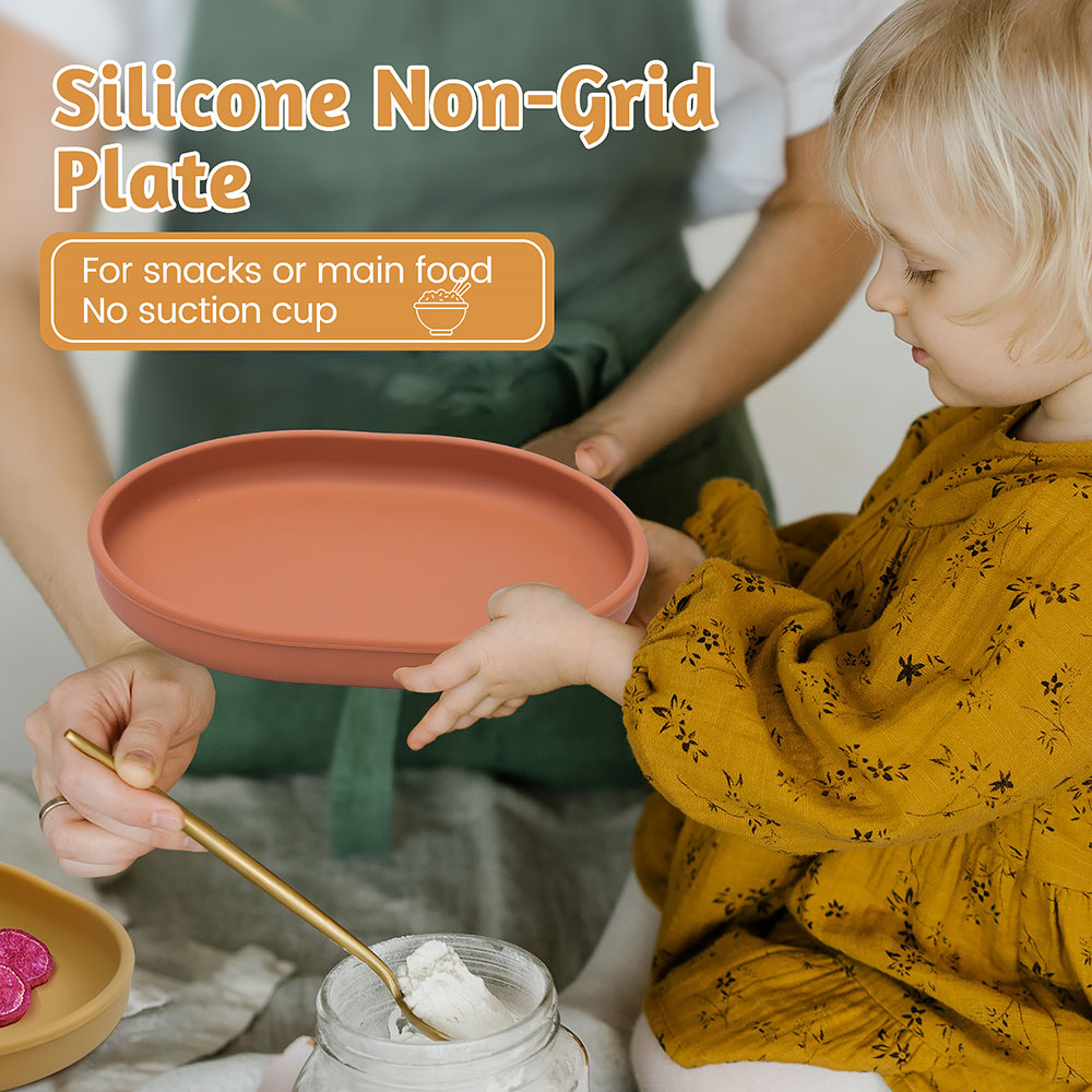 Baby Safe Silicone Dining Plat - Plate Suction Toddler 评论和价格