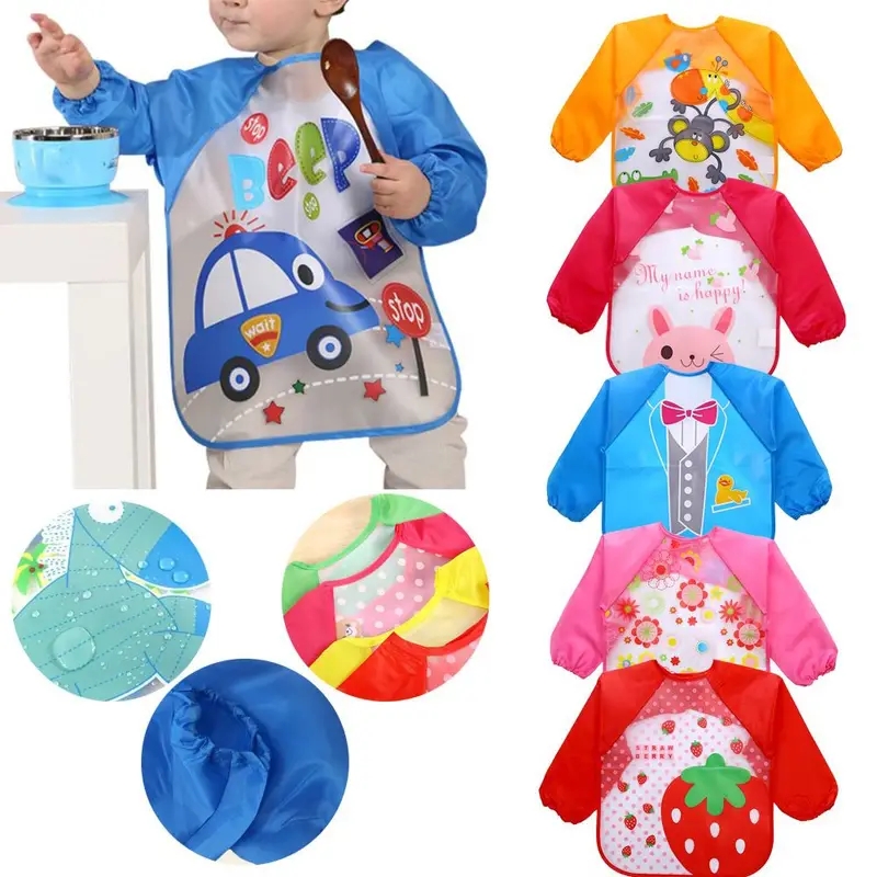 Waterproof EVA Full Sleeve Bab - Baby Food Eat 评论和价格