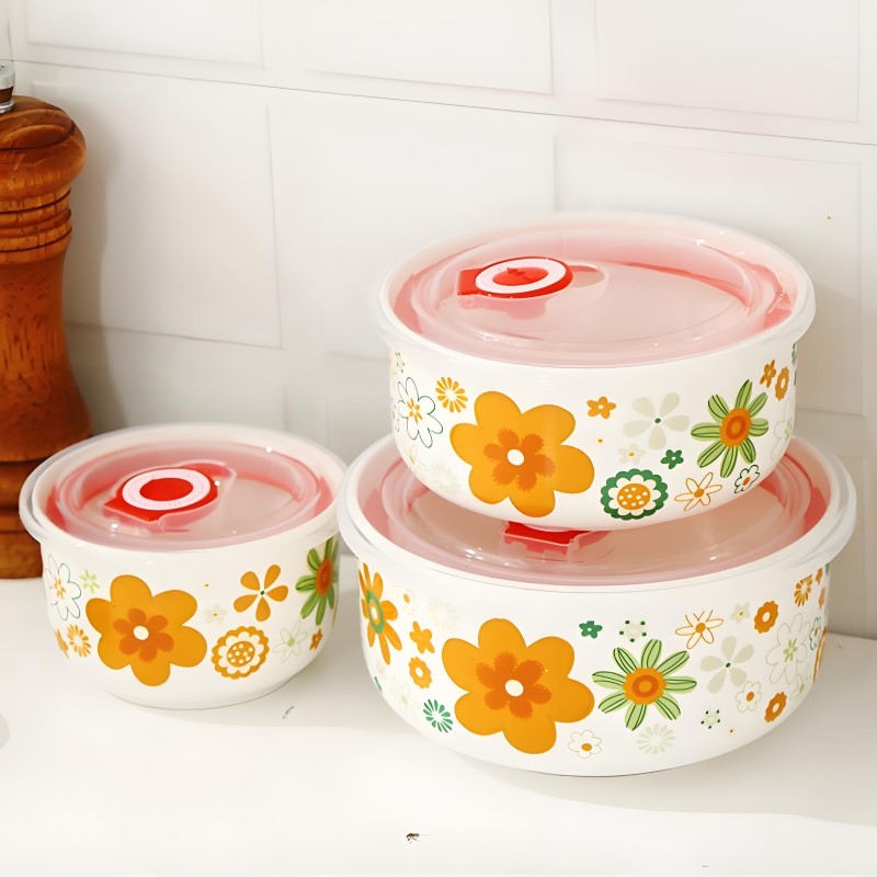 Three-piece set, fine bone chi - Baby Food Bowl 评论和价格