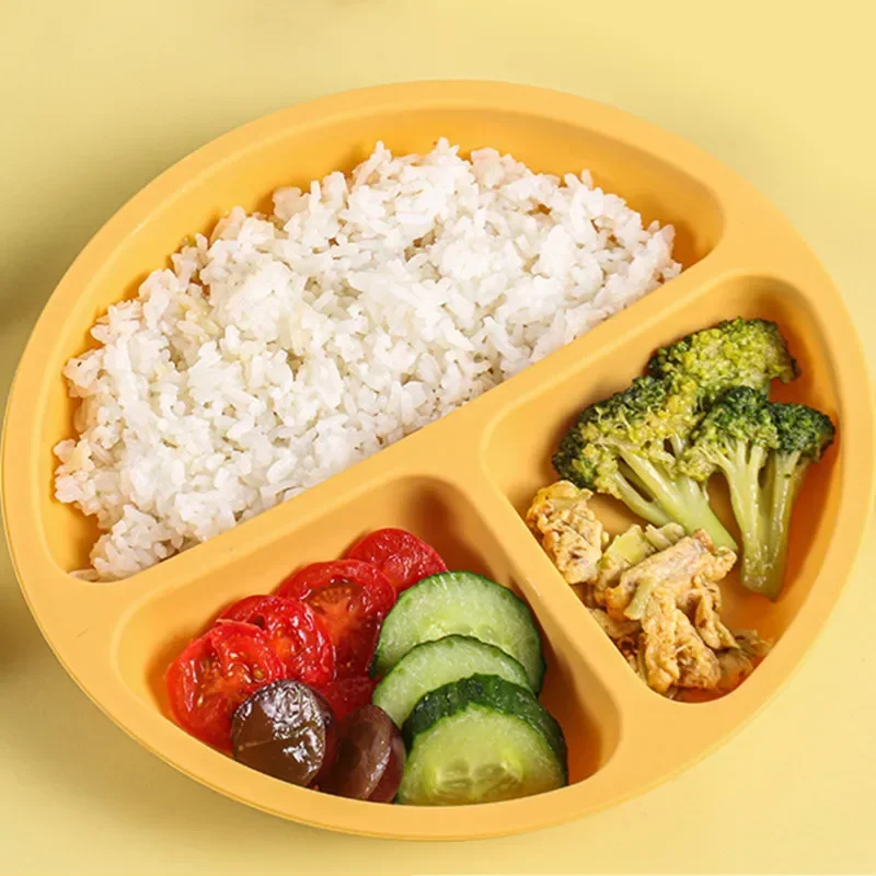 3Pcs Silicone Baby Feeding Set - Plate Suction Toddler 评论和价格