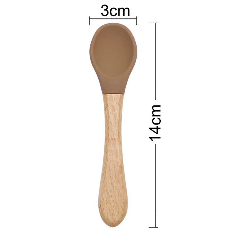 Feeding Wooden Handle Silicone - Puree Baby Food 评论和价格