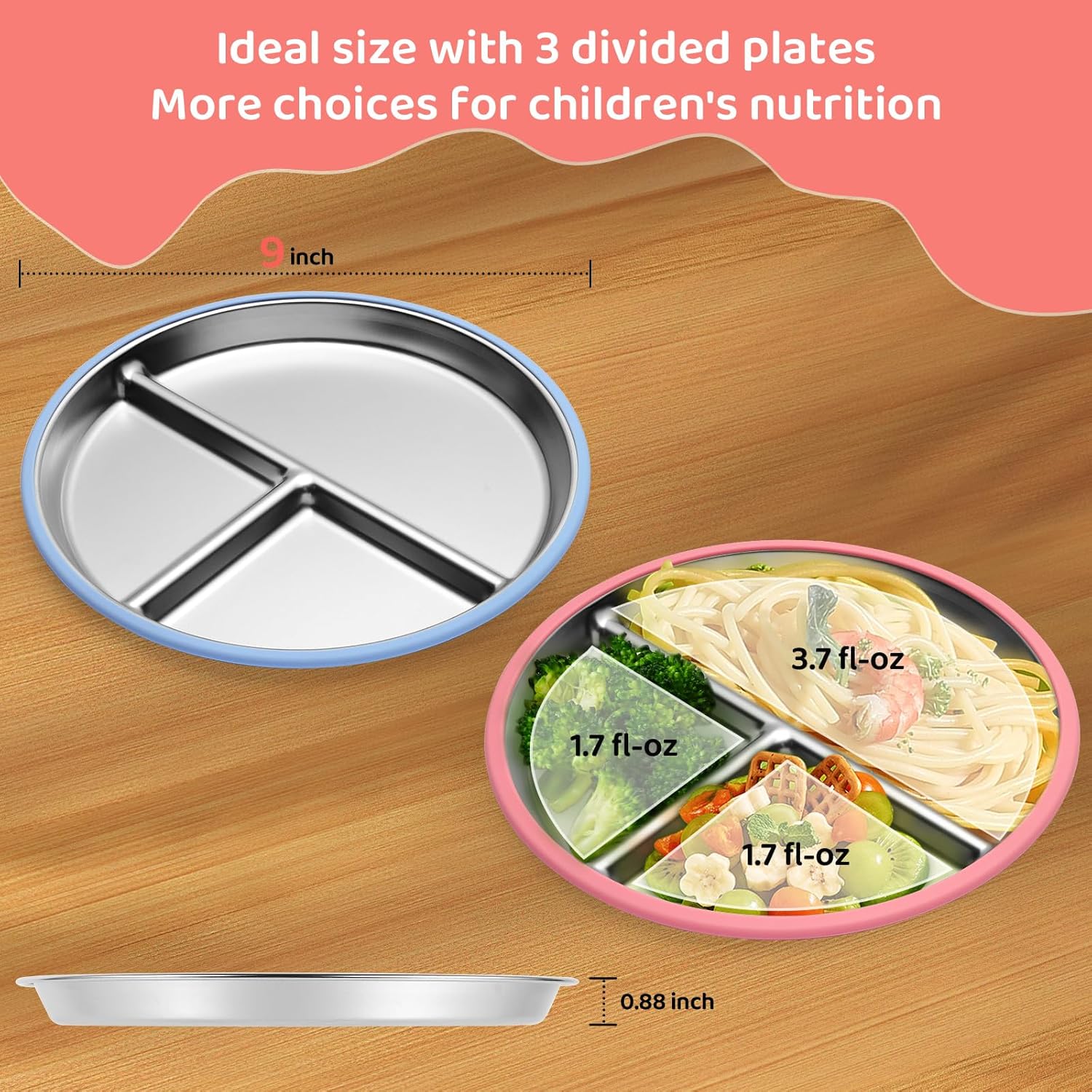 9 Inch Stainless Steel Toddler - Plate Suction Toddler 评论和价格