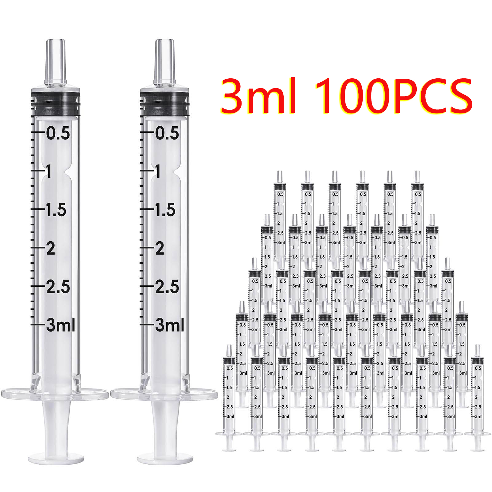 100pcs 3ml/cc Sterile Disposab - Baby Food Allergy Rash 评论和价格